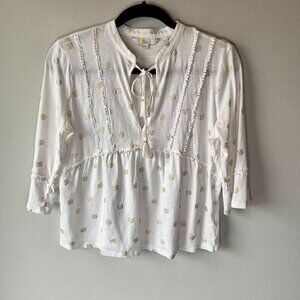 Boden Gemma Jersey Top White Petal 10P